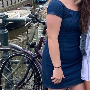 Off Shoulder Denim Dress